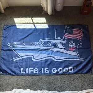 Life is Good Flag - Blue